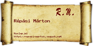 Répási Márton névjegykártya